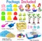Summer Mermaid Sensory Bin Sandbox Toys for Toddlers Girls Kids- Mermaid Toys for Kids Play Sand Kit Sensory Sand Bin Toys with 2.2 lbs Sand & Castle Mold,Great Christmas Birthday Gift for Girl Kids